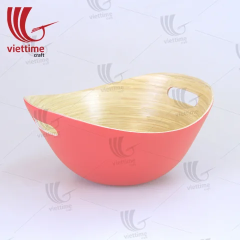 Rattan Export cam Spun tre bát có tay cầm - REX-TC00049