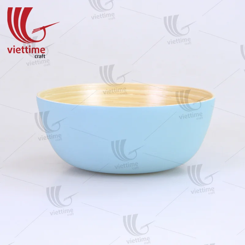 Vietnamese Lacquered Spun Bamboo Bowls