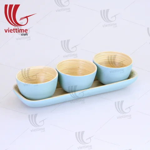Set Spun Bamboo Bowls & Tray Wholesale
