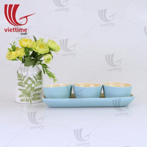 Set Spun Bamboo Bowls & Tray Wholesale