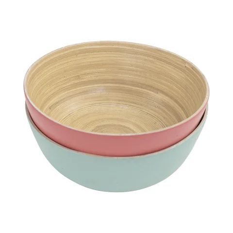 Collection of Bamboo Bowls & Tray, Salad Bowl