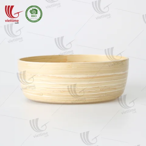 Natural Spun Bamboo Bowls Wholesale