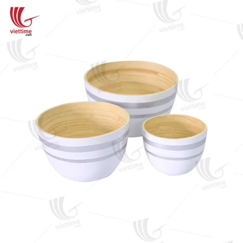 Nice Bamboo Salad Bowl Set Of 3