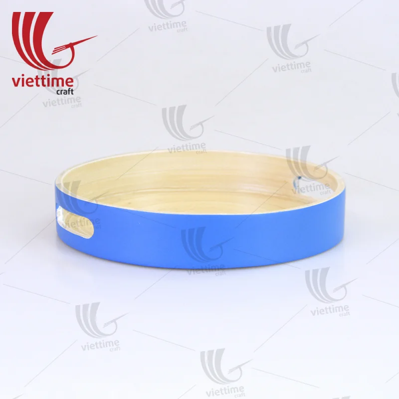 Nice Round Lacquer Bamboo Tray