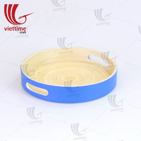 Nice Round Lacquer Bamboo Tray