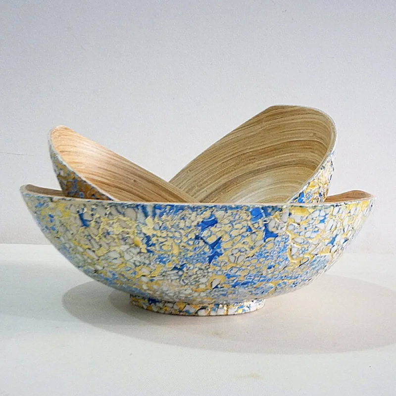 Spun Bamboo Bowl Set