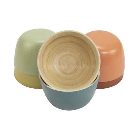 Set Of Coiled Bamboo Bowls