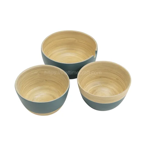 Eco-Friendly Spun Bamboo Bowls