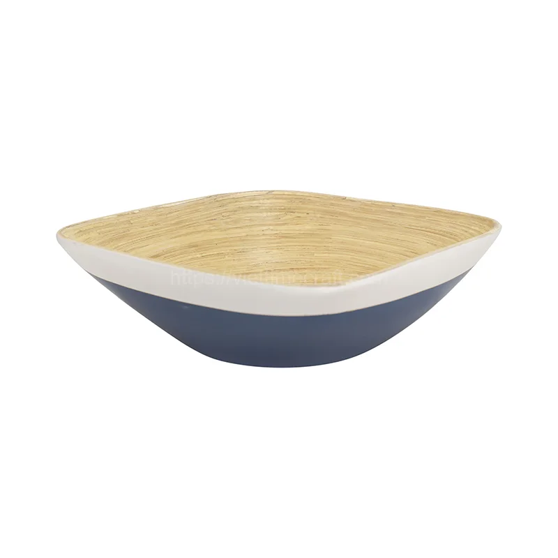 Mix Color Coiled Bamboo Plate Wholesale