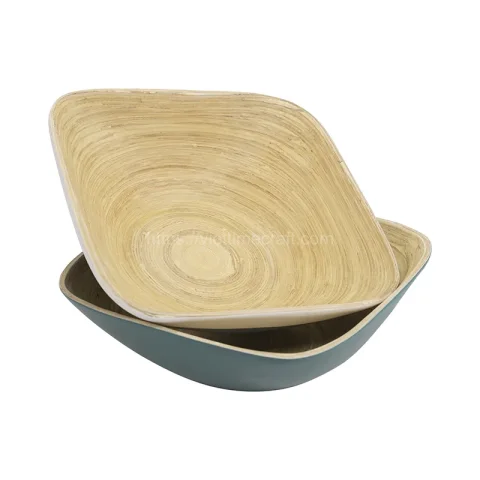 Mix Color Coiled Bamboo Plate Wholesale
