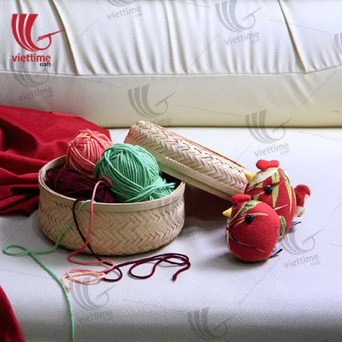 Weaving Bamboo Storage Box With Lid