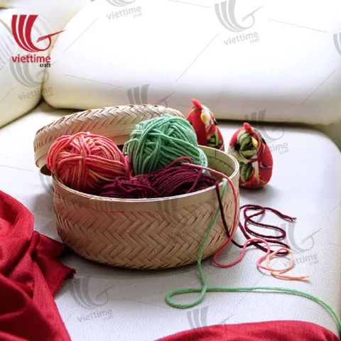Weaving Bamboo Storage Box With Lid