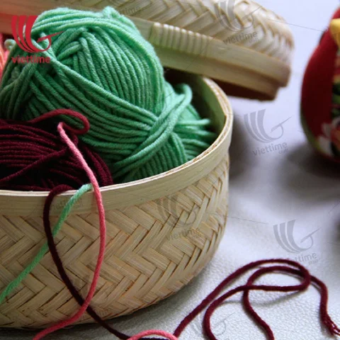 Weaving Bamboo Storage Box With Lid