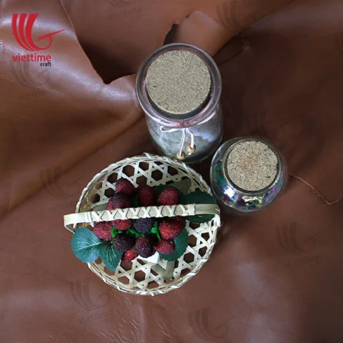 Round Weaving Bamboo Tray With Handle