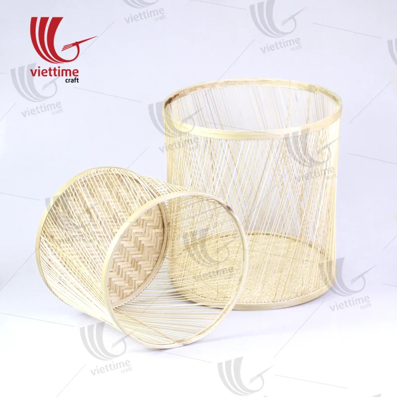 Bamboo Open-Weave Basket Set