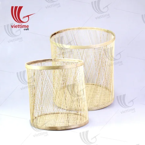 Bamboo Open-Weave Basket Set