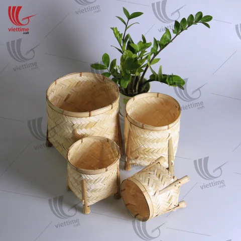 Natural Woven Bamboo Basket Set