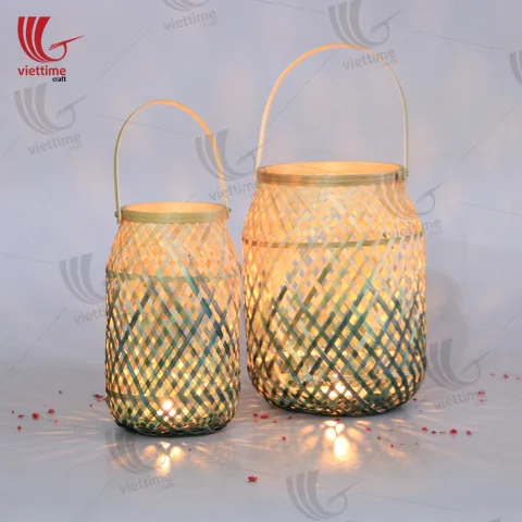 Rattan Export Medium Bamboo Candles Lantern - REX-TD00027