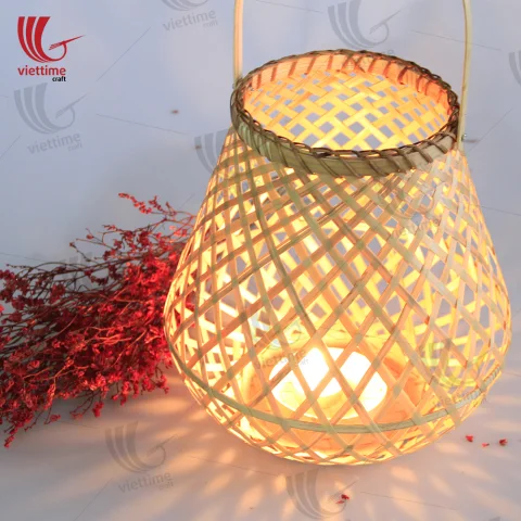 Vintage Medium Lantern Bamboo