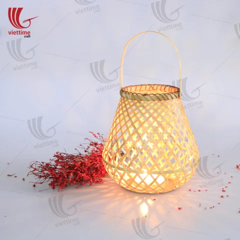 Vintage Medium Lantern Bamboo