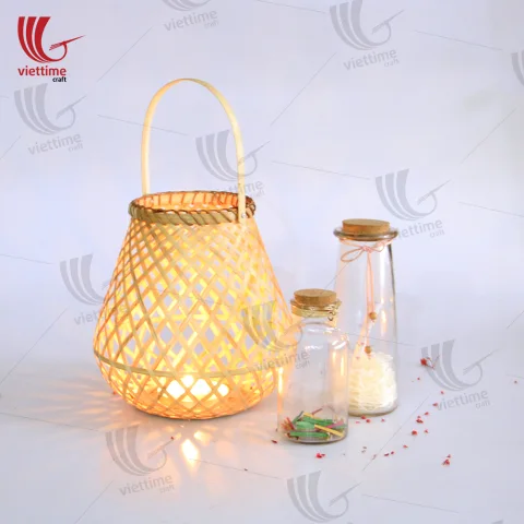 Vintage Medium Lantern Bamboo