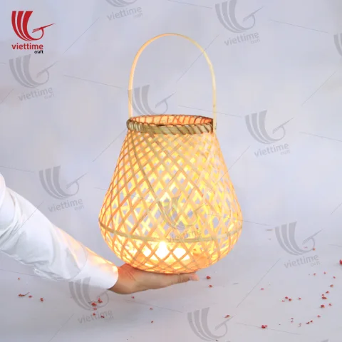 Vintage Medium Lantern Bamboo