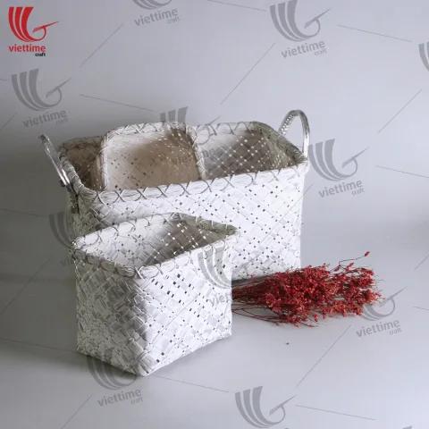 Rattan Export Store piccolo intrecciato bambù cesto set - REX-TD00031