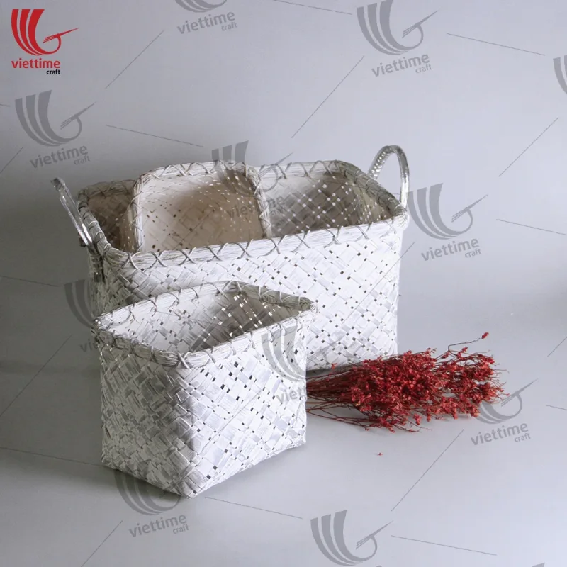 Store Small Woven Bamboo Basket Set