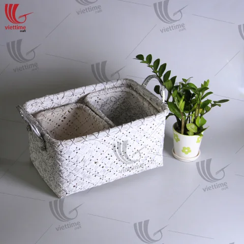 Store Small Woven Bamboo Basket Set