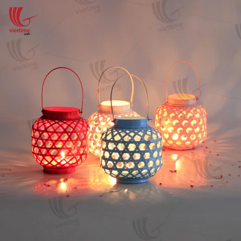 Rattan Export Colorful Weaving Bamboo Lantern - REX-TD00038