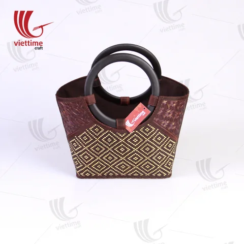 Rattan Export New geflochten Pattern Bambus Handtasches - REX-TD00050