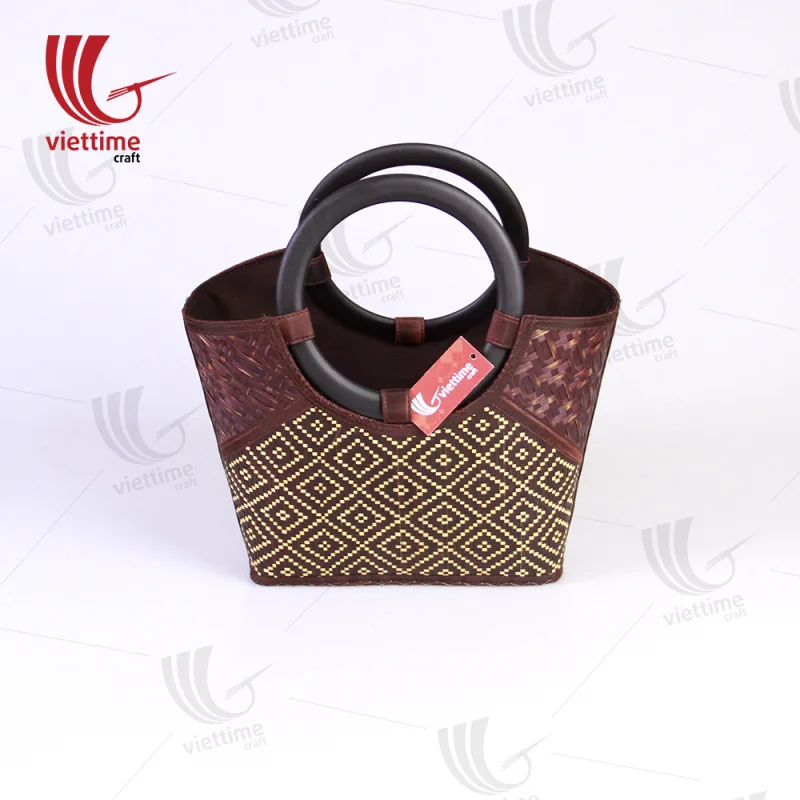 New Woven Pattern Bamboo Handbags