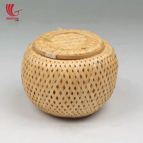Weaving Bamboo Tea Basket Box Set Of 2