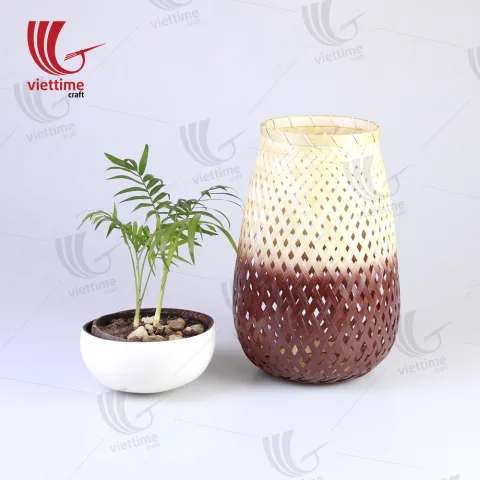 Dipped Weaving Bamboo Lantern Set Of 2