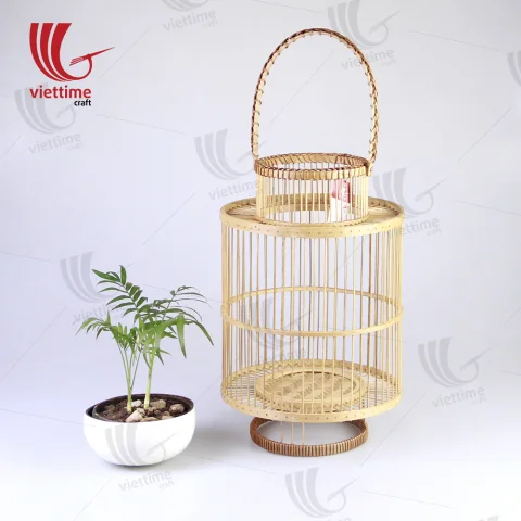 Woven Bamboo Lantern In Garden Wholesale
