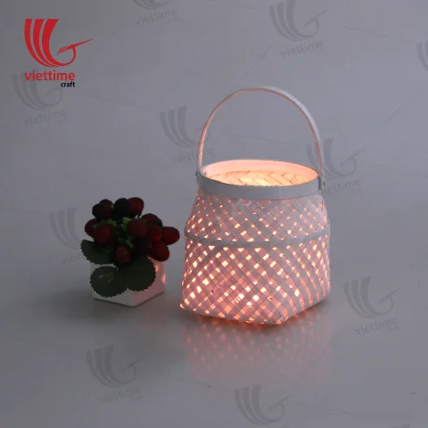 White Bamboo Lantern In Garden Wholesale