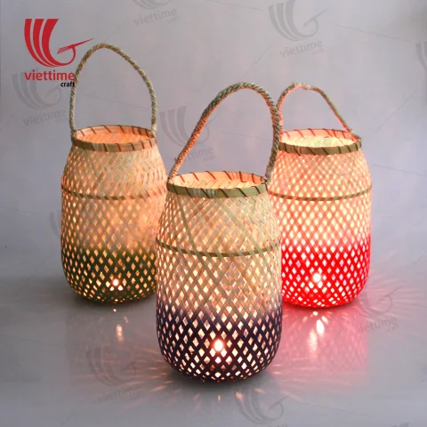 Rattan Export Medium Weaving Bamboo Lantern Set Of 3 - REX-TD00074