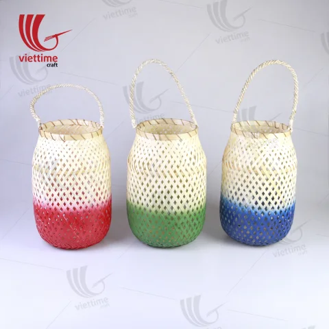 Medium Weaving Bamboo Lantern Set Of 3