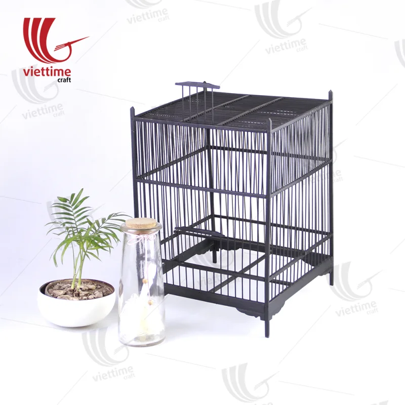 Large Black Bamboo Vietnamese Bird Cage