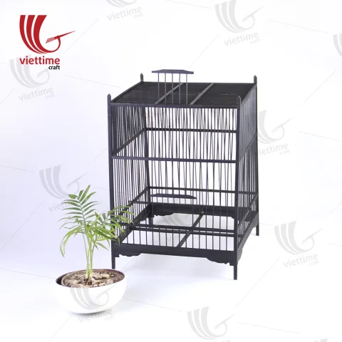 Large Black Bamboo Vietnamese Bird Cage