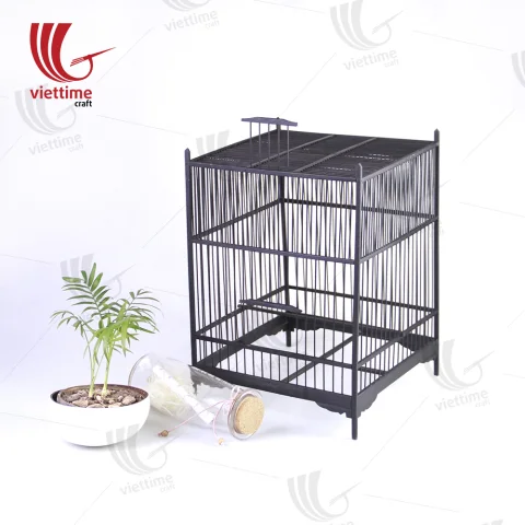 Large Black Bamboo Vietnamese Bird Cage