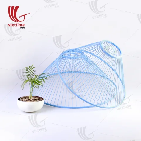 Rattan Export Blue bambú Lampshade For Your References - REX-TD00083