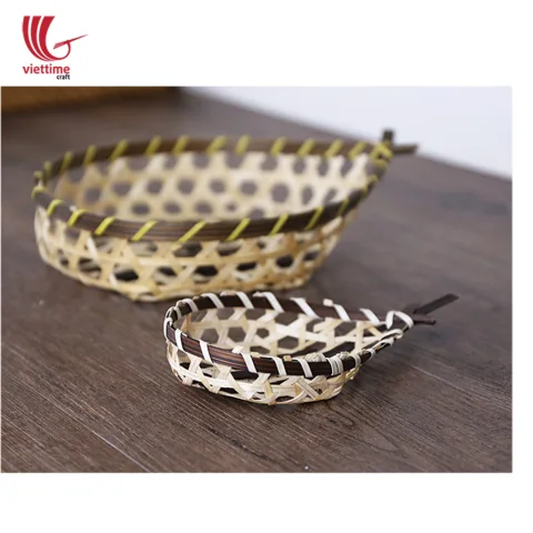 Fish Shape Weaving Bamboo Candy Tray
