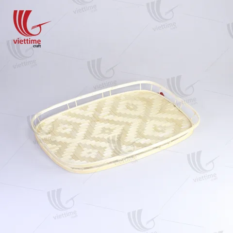 Simple White Bamboo Decorative Trays