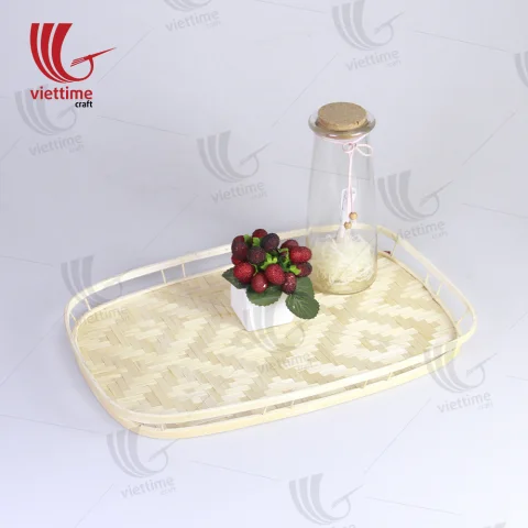 Simple White Bamboo Decorative Trays