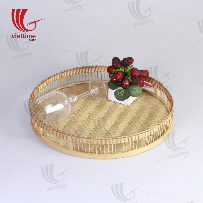 Latest Arrived Round Shaped Bamboo Tray