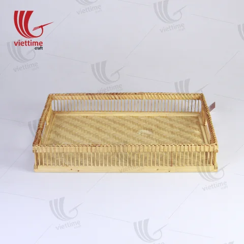 Rattan Export Latest Arrived rettangolare Shaped bambù vassoio - REX-TD00109