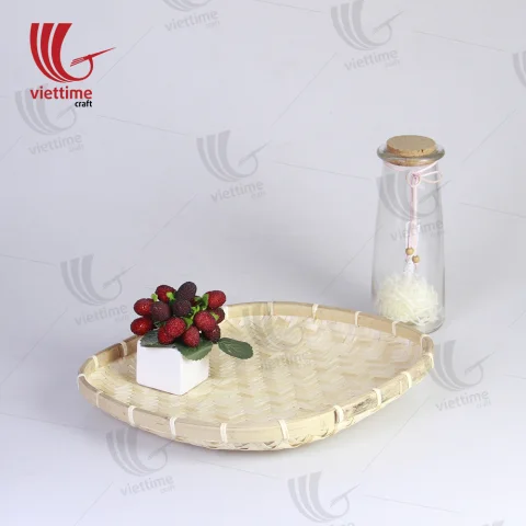 Rattan Export intrecciato Drink Holder Caddy da servizio bambù vassoio - REX-TD00110