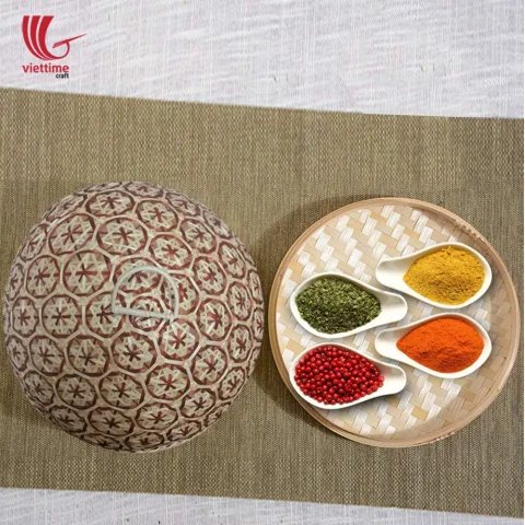 Coralpearl Serving Tray With Red Table Dome