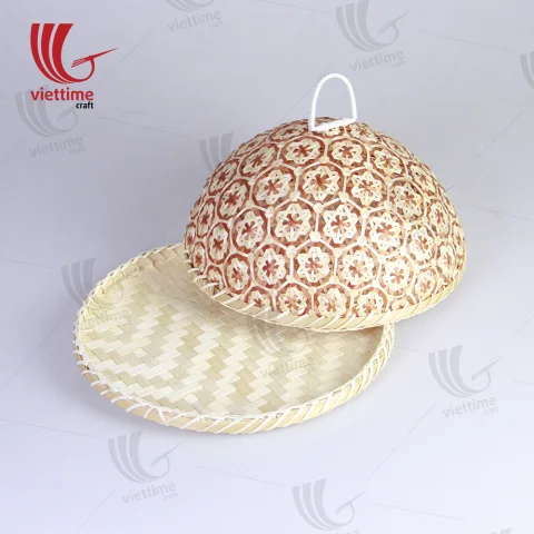 Coralpearl Serving Tray With Red Table Dome